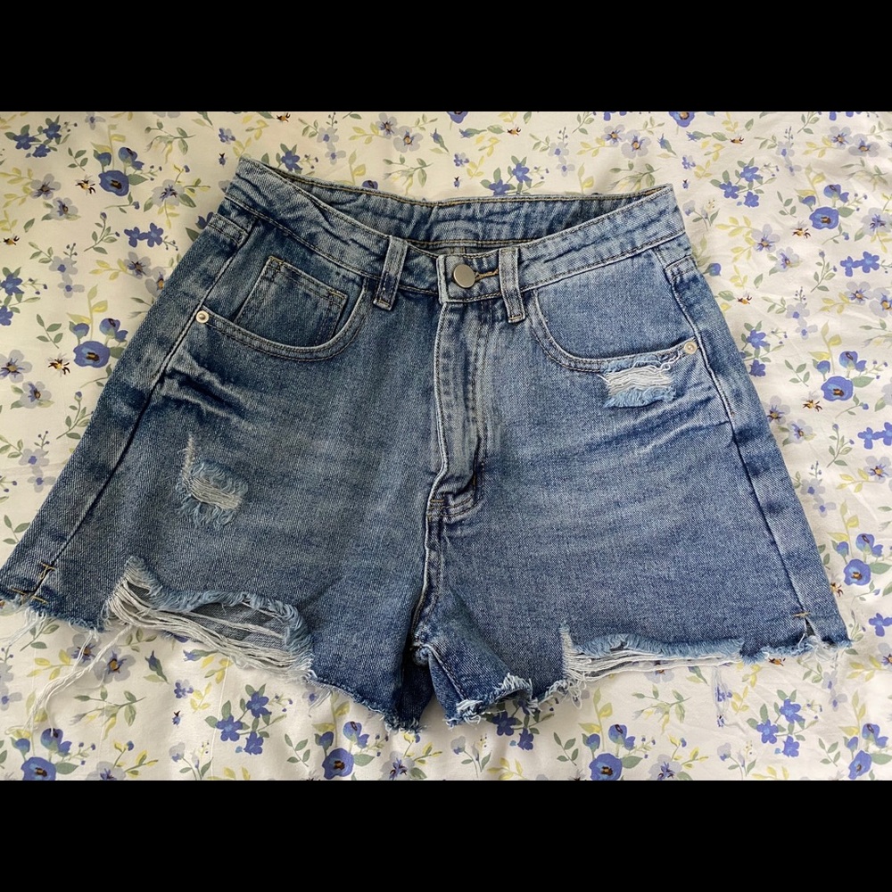 Casual Denim High Waisted Shorts